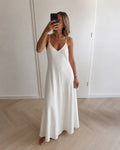 Robe longue fluide blanche