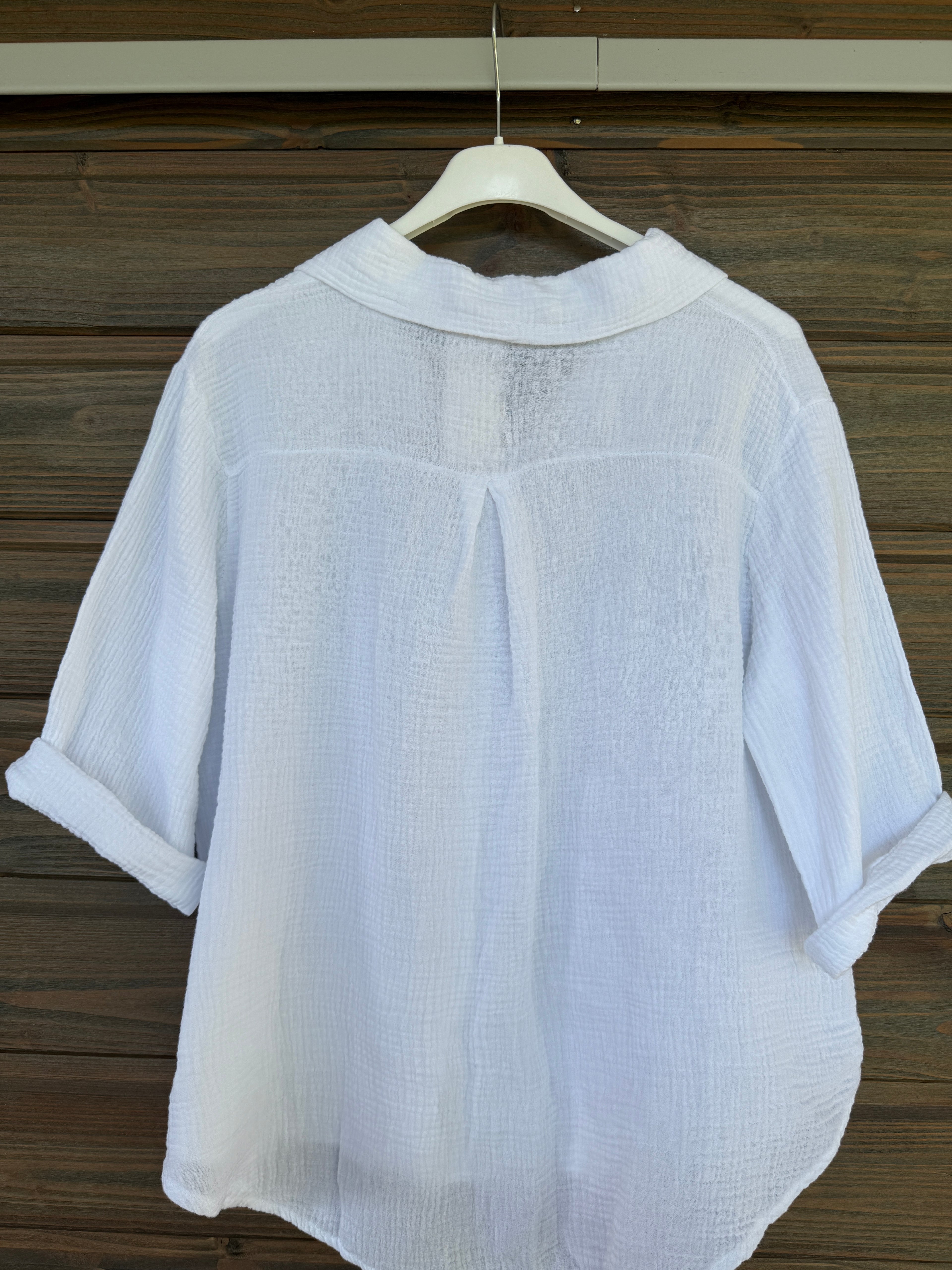 Chemise gaze de coton blanche