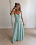 Robe longue vert d'eau