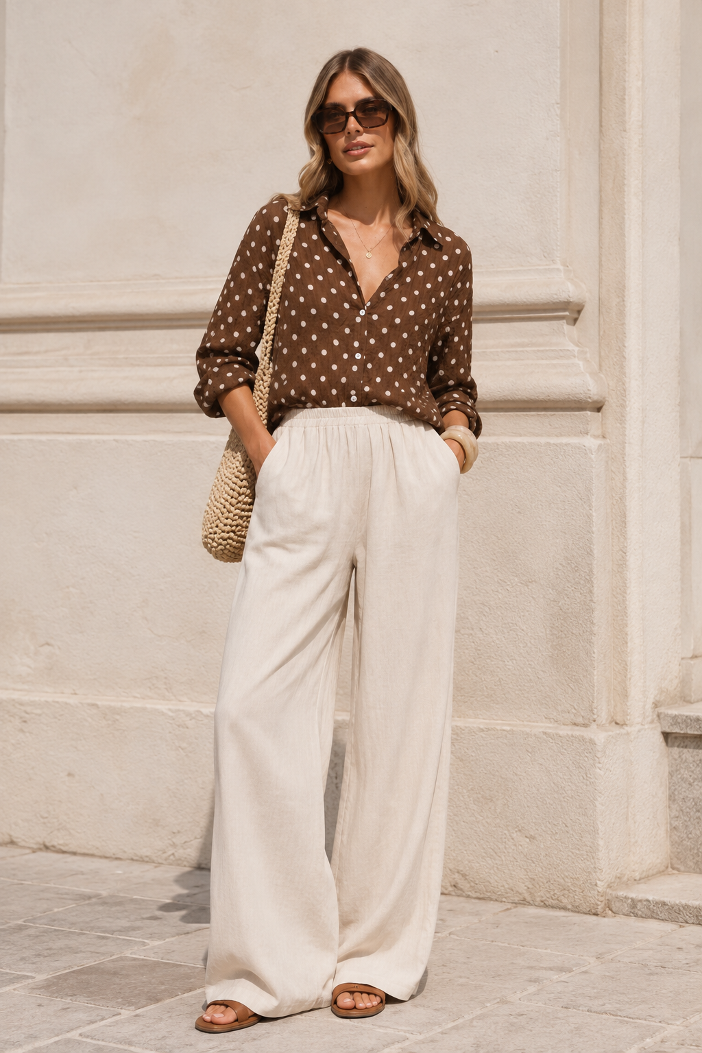 Chemise à pois Romane